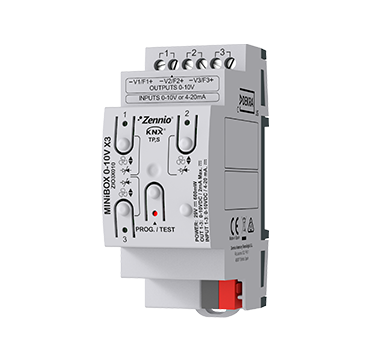 MINiBOX 0-10V X3. 3 fold 0-10V analog input/output multifunction module