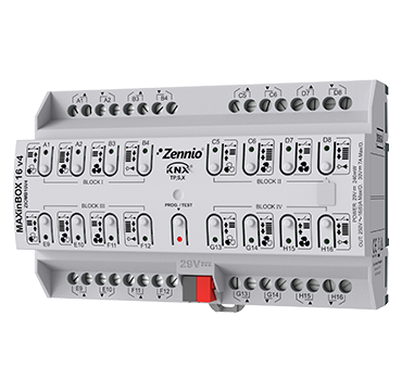 MAXinBOX 16 v4. KNX multifunction actuator with KNX Secure - 16 outputs 16A