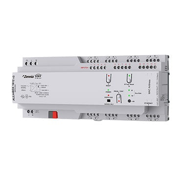 ALLinBOX 1612 v3 Multifunction device with power supply, KNX-IP Interface, 16 outputs, 12 inputs and logical module