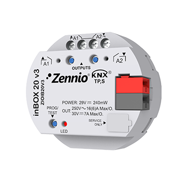 inBOX 20 v3. KNX multifunction actuator for flush mounting - 2 outputs 16A