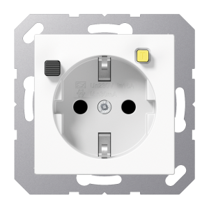 SCHUKO® socket with RCD (residual current device) 30 mA, AS/A range, white