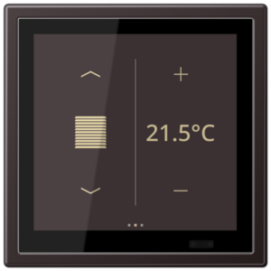 KNX room controller LS TOUCH with frame LS 990, LS range, dark