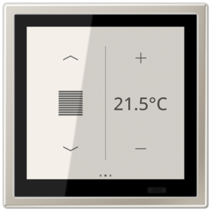 KNX room controller LS TOUCH with frame LS 990, LS range, stainless steel