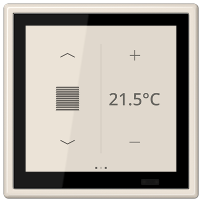 KNX room controller LS TOUCH with frame LS 990, LS range, ivory