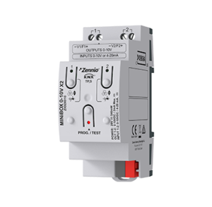MINiBOX 0-10V X2. 2 fold 0-10V analog input/output multifunction module