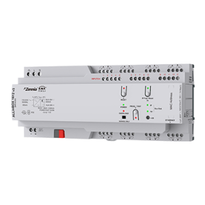 ALLinBOX 1612 v3. Multifunction device with KNX power supply, KNX-IP Interface, 16 outputs/12 inputs and logic module