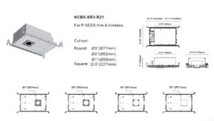 IC Box And Mounting Bracket For 3 to 1 Inch Downlights