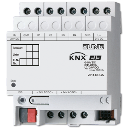 KNX analogue input, 4-gang-2214 REG A-01