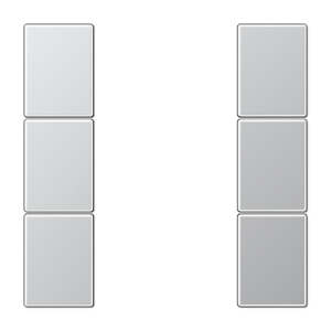 Cover kit 3-gang LS990 F50 Metal