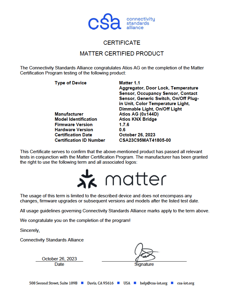 Atios KNX Bridge Matter-KNX-DALI2 - Image 6