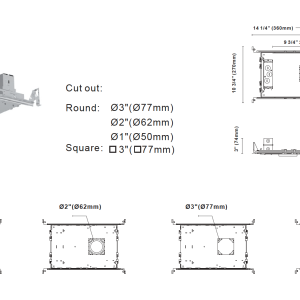 Non-IC Mounting Bracket For 3 to 1 Inch Downlights