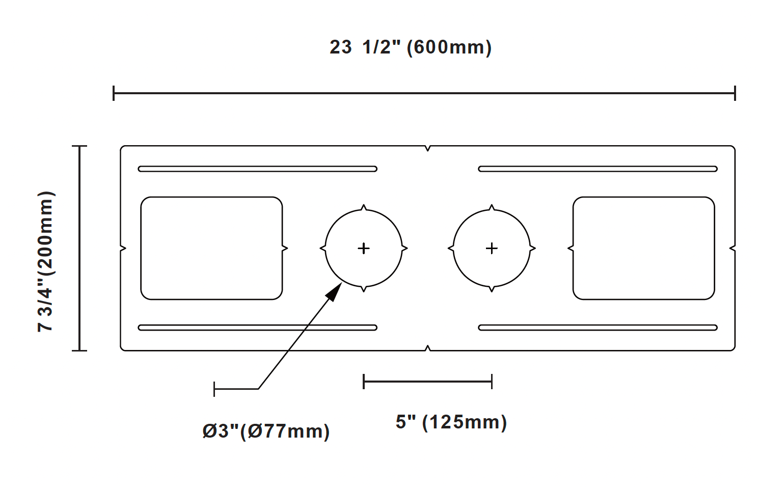 Double Round Mounting Bracket