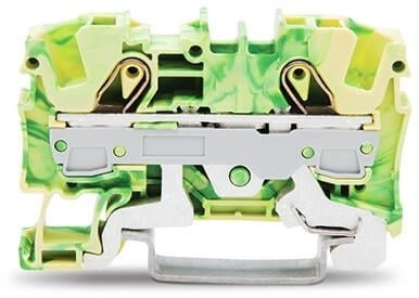 TOPJOB®S ground terminal block; rail mount; 2-conductor; 7.5 mm wide; green-yellow - Image 2