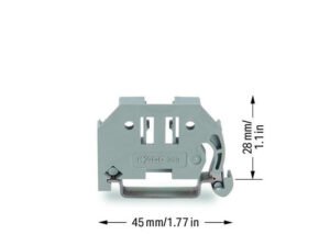 Screwless end stop; 6 mm wide