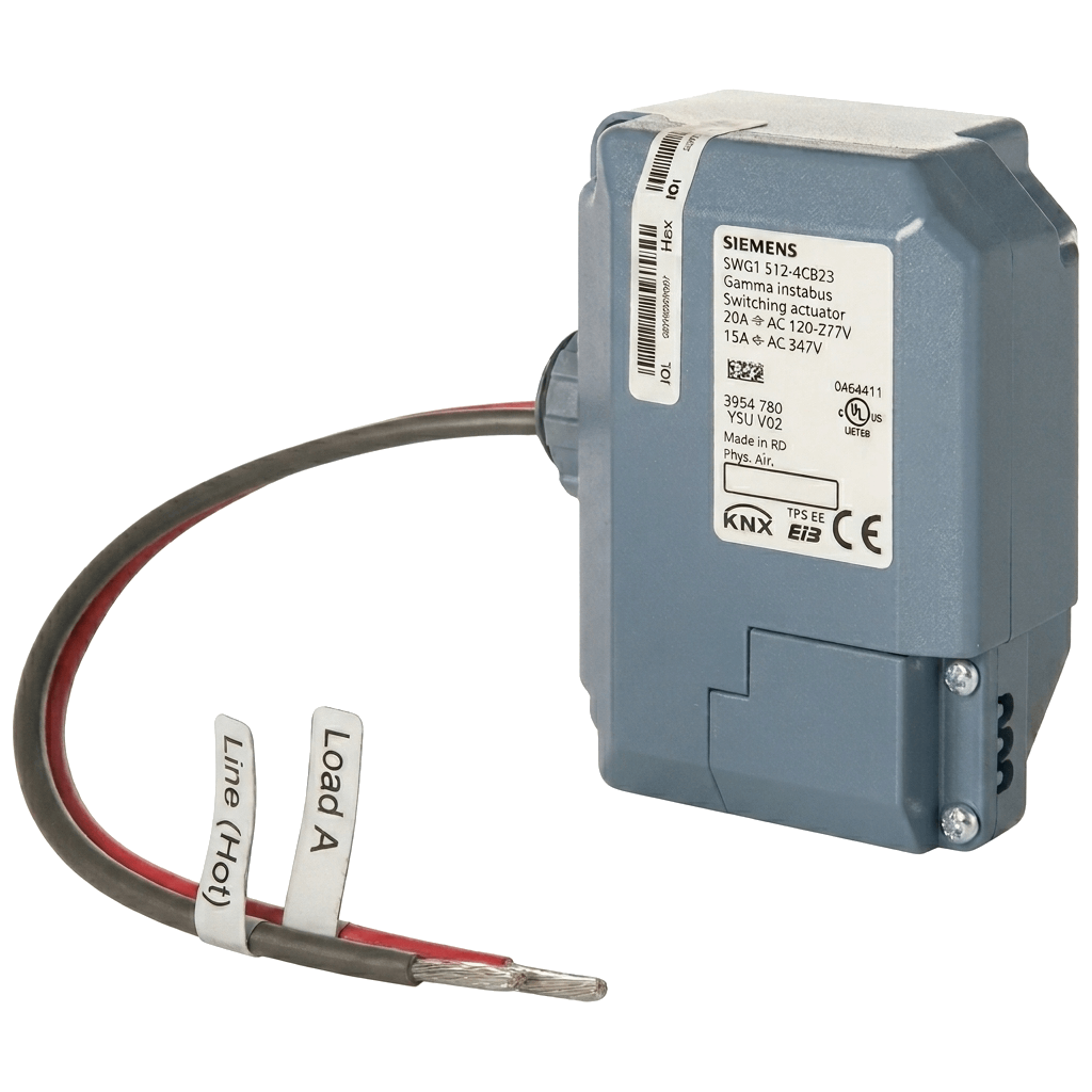 JB 512C23 - KNX Switching actuator 1 x AC 120...277 V, 20 A or 1 x AC 347 V, 15 AX, C load