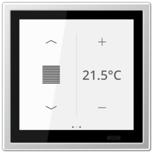 KNX room controller LS TOUCH with frame LS 990, LS range, aluminium