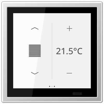 KNX room controller LS TOUCH with frame LS 990, LS range, aluminium