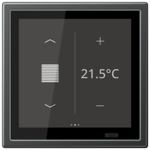 KNX room controller LS TOUCH with frame LS 990, LS range, anthracite