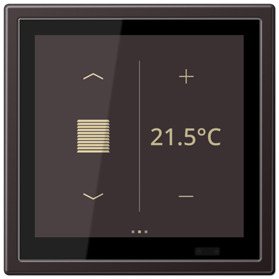 KNX room controller LS TOUCH with frame LS 990, LS range, dark