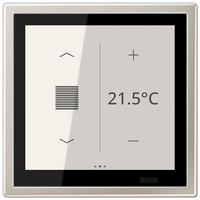 KNX room controller LS TOUCH with frame LS 990, LS range, stainless steel