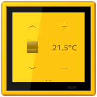 KNX room controller LS TOUCH with frame LS 990, LS range, le jaune vif (4320W)