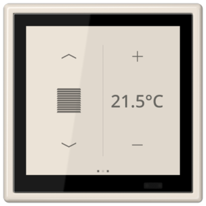 KNX room controller LS TOUCH with frame LS 990, LS range, ivory