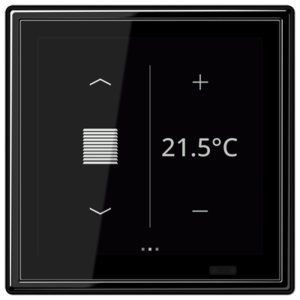 KNX room controller LS TOUCH with frame LS 990, LS range, black