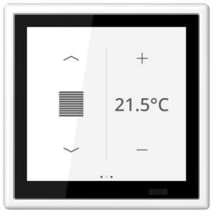 KNX room controller LS TOUCH with frame LS 990, LS range, matt snow white