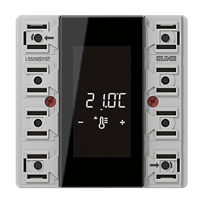 Room controller display module, 2-gang, F50, Secure, LS range