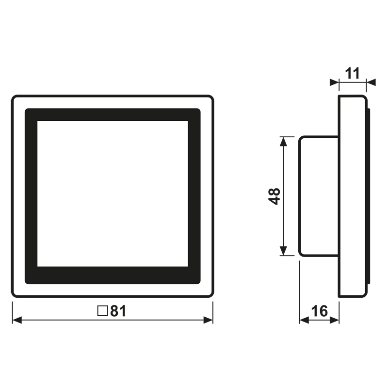 KNX room controller LS TOUCH with frame LS 990, LS range, black - Image 2