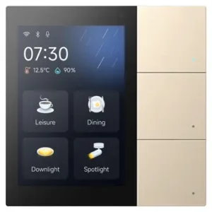 KNX Smart Touch S3 with Secure (KNX+ SIP Intercom+App Server) 3.3" Gold