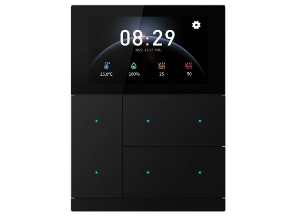 KNX Waltz Touch+ Pad, metal button 3" Black