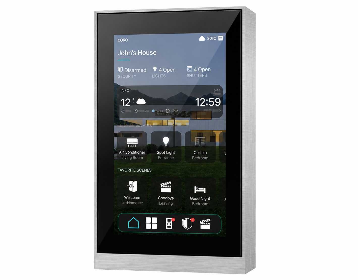 Eclipse 5" KNX Touch Panel - Brushed - Nickel