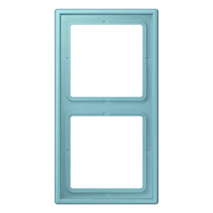 Frame 2-gang, LS 990, duroplastic lacquered, céruléen moyen (32032), vertical and horizontal installation