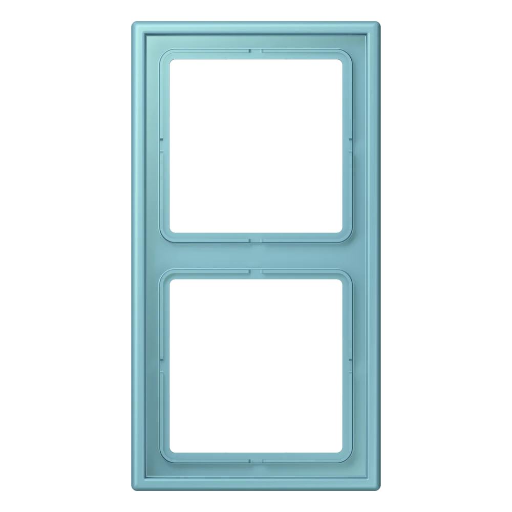 Frame 2-gang, LS 990, duroplastic lacquered, céruléen moyen (32032), vertical and horizontal installation