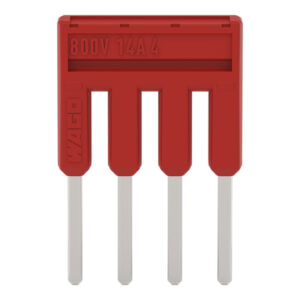 WAGO 2000-404/000-005 Jumper; 4-way; insulated; red