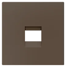 Zennio ZS55 Cover plate for RJ45 connector 55x55 mm, 1 insert, Mocha
