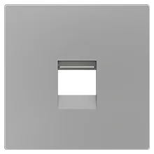 Zennio ZS55 Cover plate for RJ45 connector 55x55 mm, 1 insert, Silver