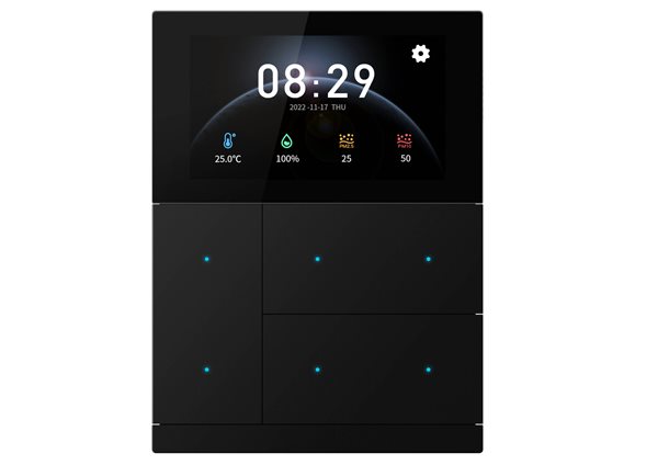 KNX Waltz Touch+ Pad, metal button 3" Black