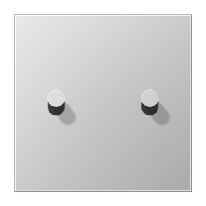 Centre plate with toggle lever "cone" 1-gang, 2 toggle levers, LS 1912 range, aluminium