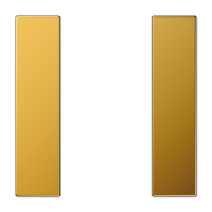 Cover kit 1-gang, F50, LS range, gold-coloured