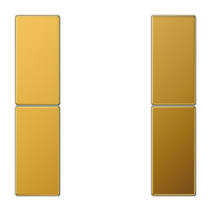 Cover kit 2-gang, F50, LS range, gold-coloured