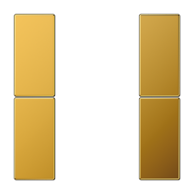 Cover kit 2-gang, F50, LS range, gold-coloured