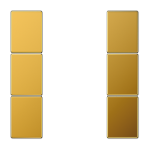Cover kit 3-gang, F50, LS range, gold-coloured