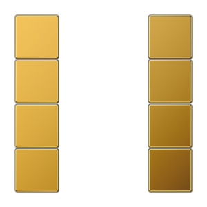 Cover kit 4-gang, F50, LS range, gold-coloured