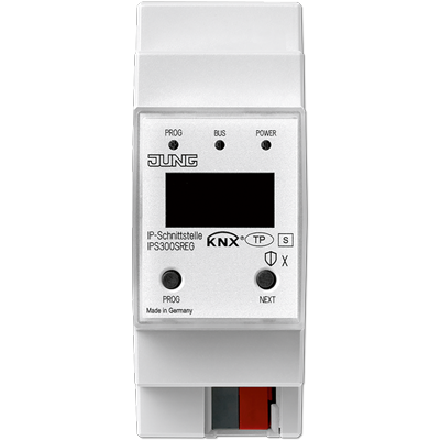 KNX IP interface, rail mounting device, 2 rail units, Secure