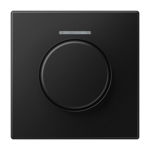 Centre plate with lens for rotary sensor, with lens, duroplastic lacquered, LS range, matt graphite black