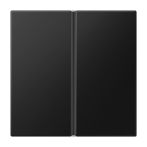Cover kit 1-gang, F40, thermoplastic lacquered, LS range, matt graphite black