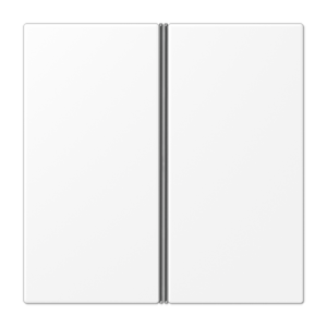 Cover kit 2-gang, F40, thermoplastic lacquered, LS range, matt snow white