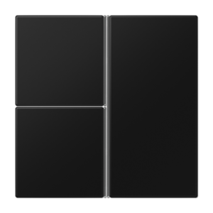 Cover kit 3-gang, F40, thermoplastic lacquered, LS range, matt graphite black